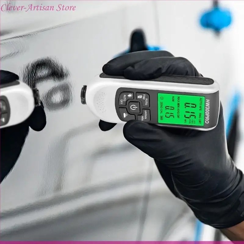 E06B Digital LCD Medidor espessura do carro do carro Testador revestimento Medidor espessura revestimento