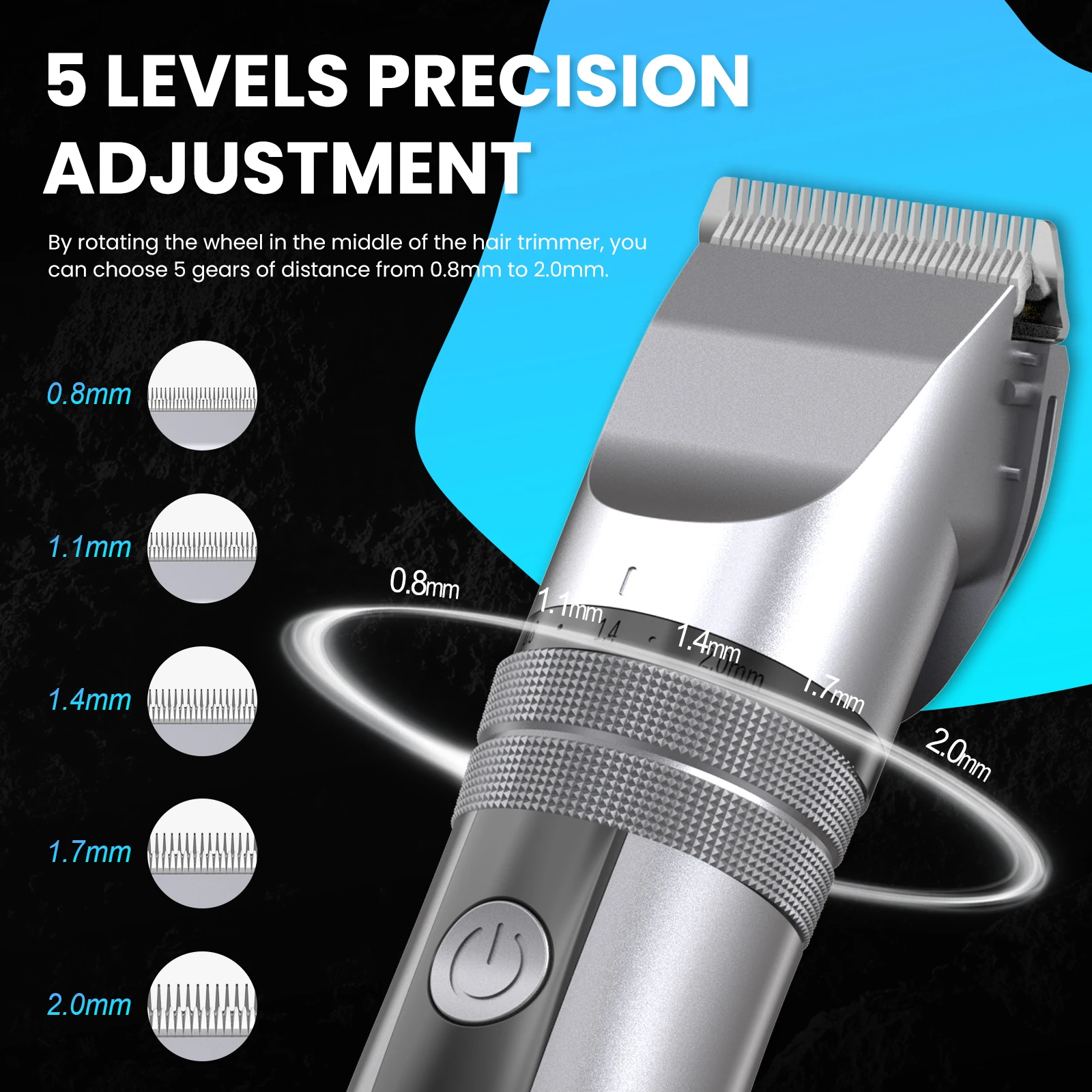 Sejoy Electric Hair Clippers Men Professional kit USB Rechargeable Men's Barber Hair Cutting Machine Beard Trimmer For Men Kids image 4