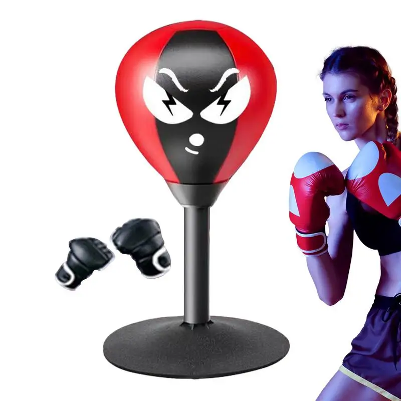 Desktop Punching Bag Heavy Duty Desk Boxing Ball with suction cups and pressure reducing balls for desks and counters