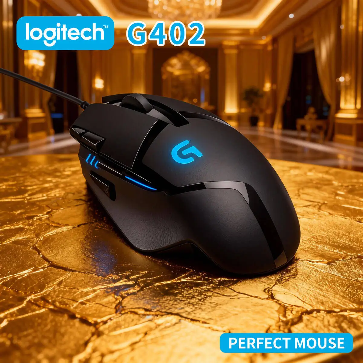 

Logitech G402 Hyperion Fury Gaming Mouse, High Speed Click, 1ms Report Rate, Durable