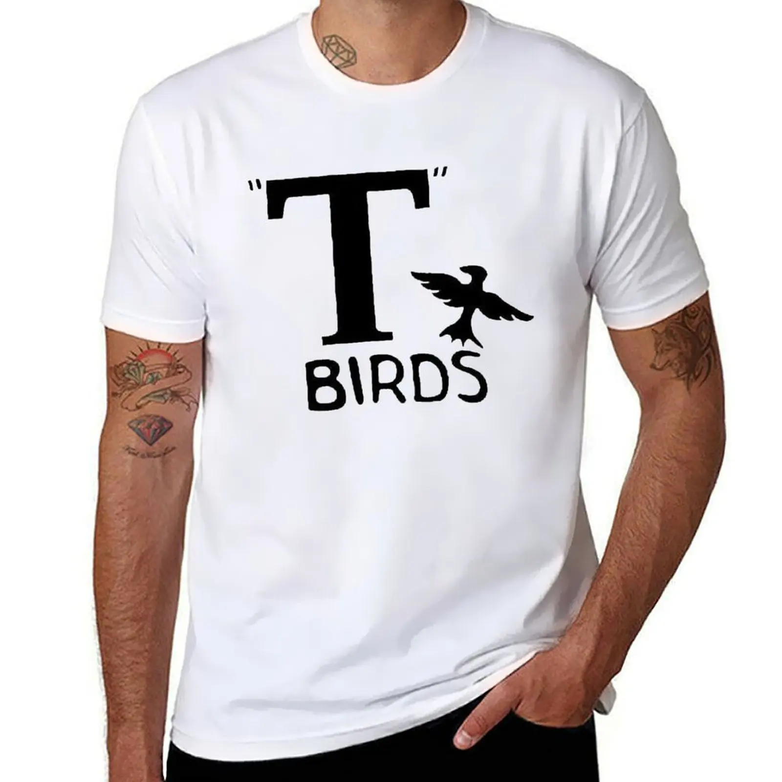 

Birds from T Grease T-Shirt Casual Graphic Print Tee