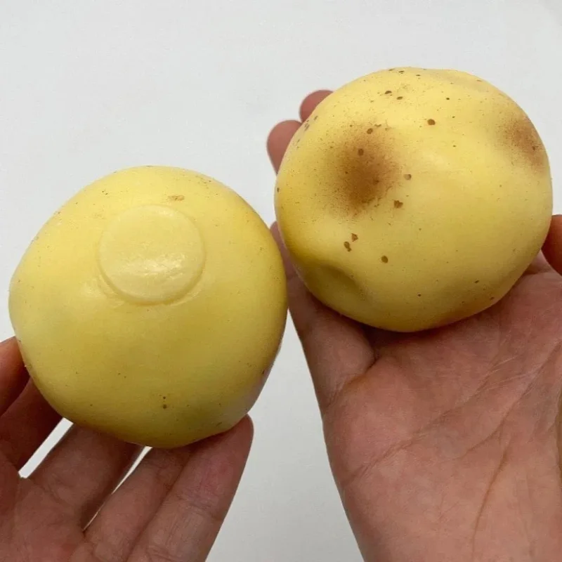 Crunchy Potato Filled Squeeze Stress Ball Handmade Round Maltose Blocks Crispy ASMR Sensory Accessory for Adult Anxiety Relief