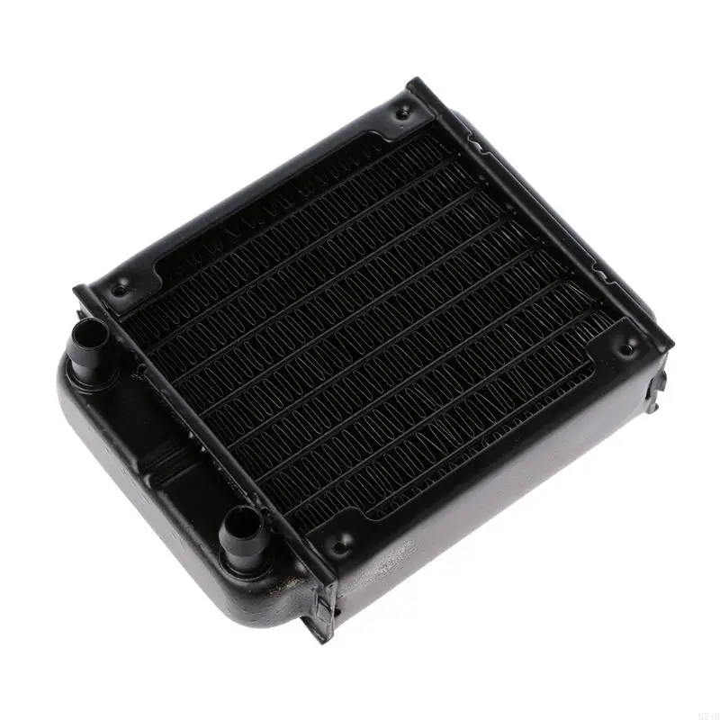 37JB Computer CPU Heat Sink Exchanger PC Water Cooling Aluminum Radiator Cooler 8 Tubes 80mm 8CM Fan Cooler