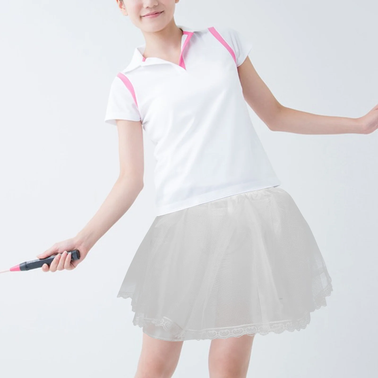 

Princess Dress Skirt Petticoat Girls White Underskirt Tutu Decorative Skirt For Dresses Kids Party Short