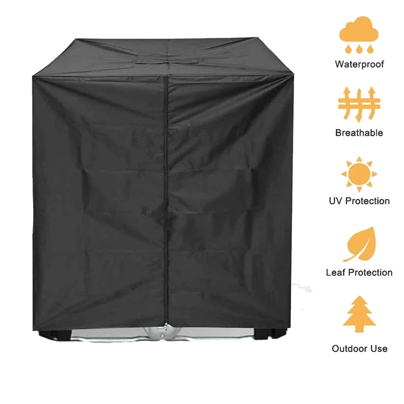 ABGR-3X 210D Waterproof Dust Cover Rainwater Tank Oxford Cloth UV Protection Cover Garden Water Tank Cover