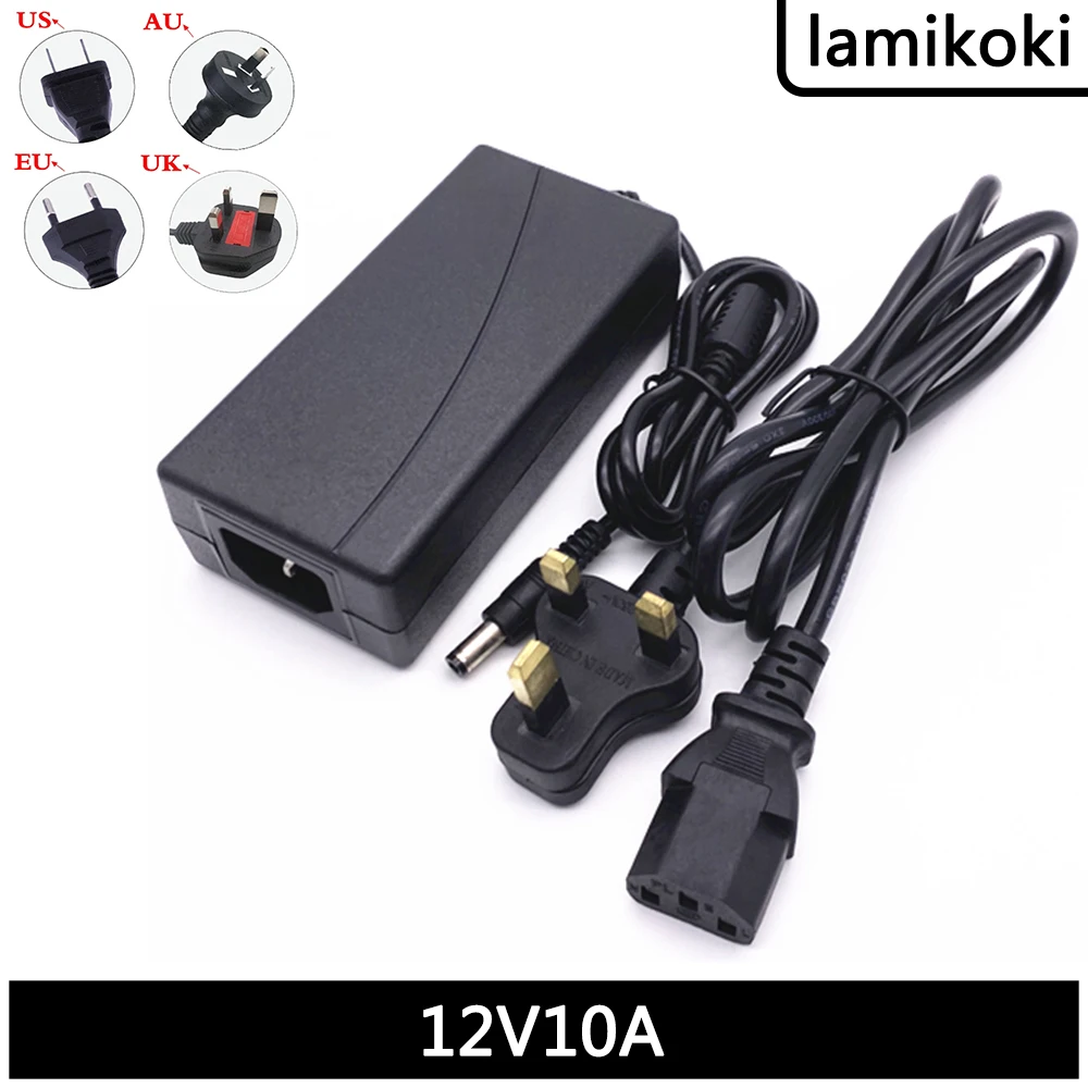 

British Standard 12V 10A Desktop Power Adapter Led Counter Light Ultra-fine Light Bar High-power Switch Power Cord