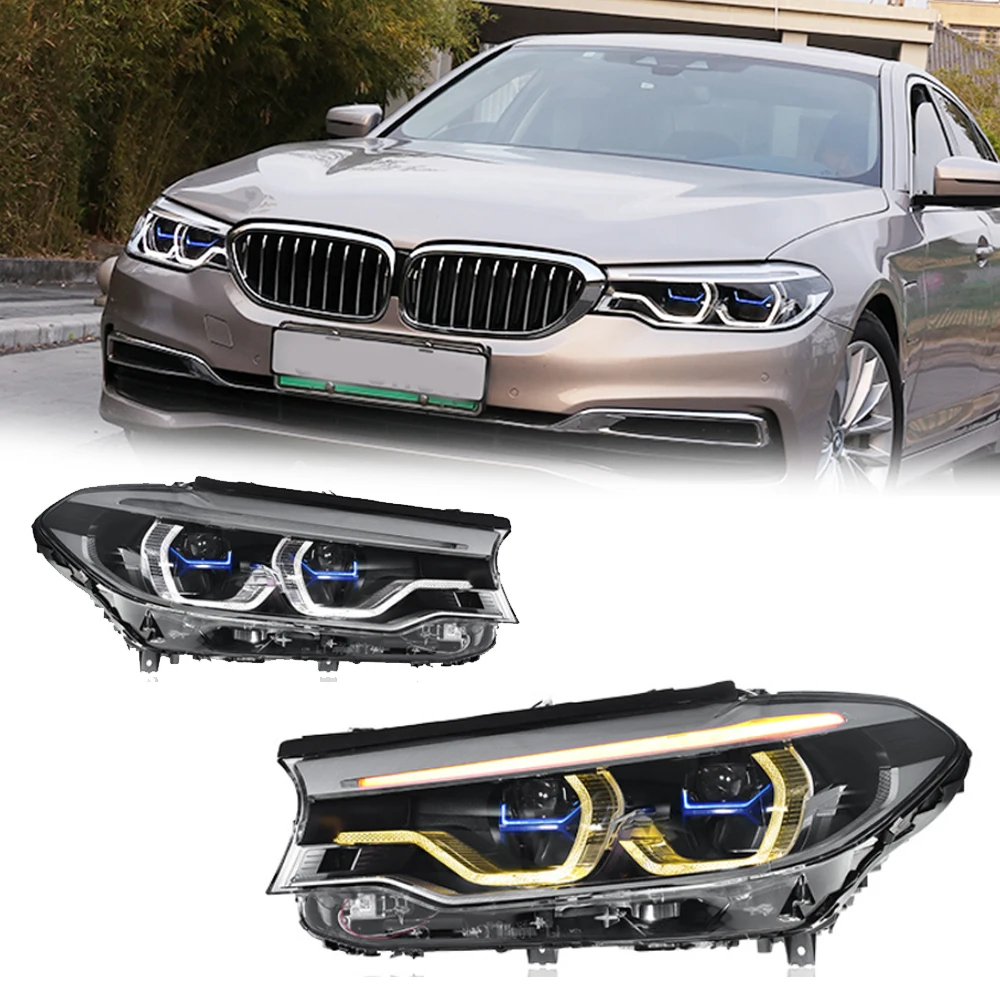 

Светодиодные фары для BMW MINI 5 серии G30 18-20 новый стиль светодиодные DRL Автомобильные фары в сборе Сигнал Авто аксессуары Модифицированная лампа