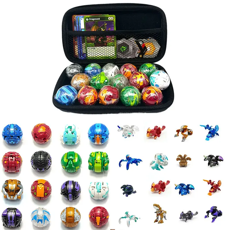 Juego de 4-16 piezas de Golden Ball Battle Ball Shooter Battle nuevo conjunto monstruo acción juguete metamorfosis colección de animales juguete niños