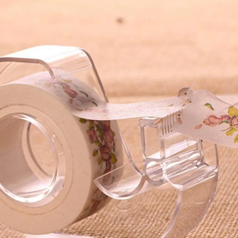

Fashion Transparent Tape Cutter Plastic Washi Paper Tape Shears Tapes Special Cutter Holder School Office Supplies Dropshipping