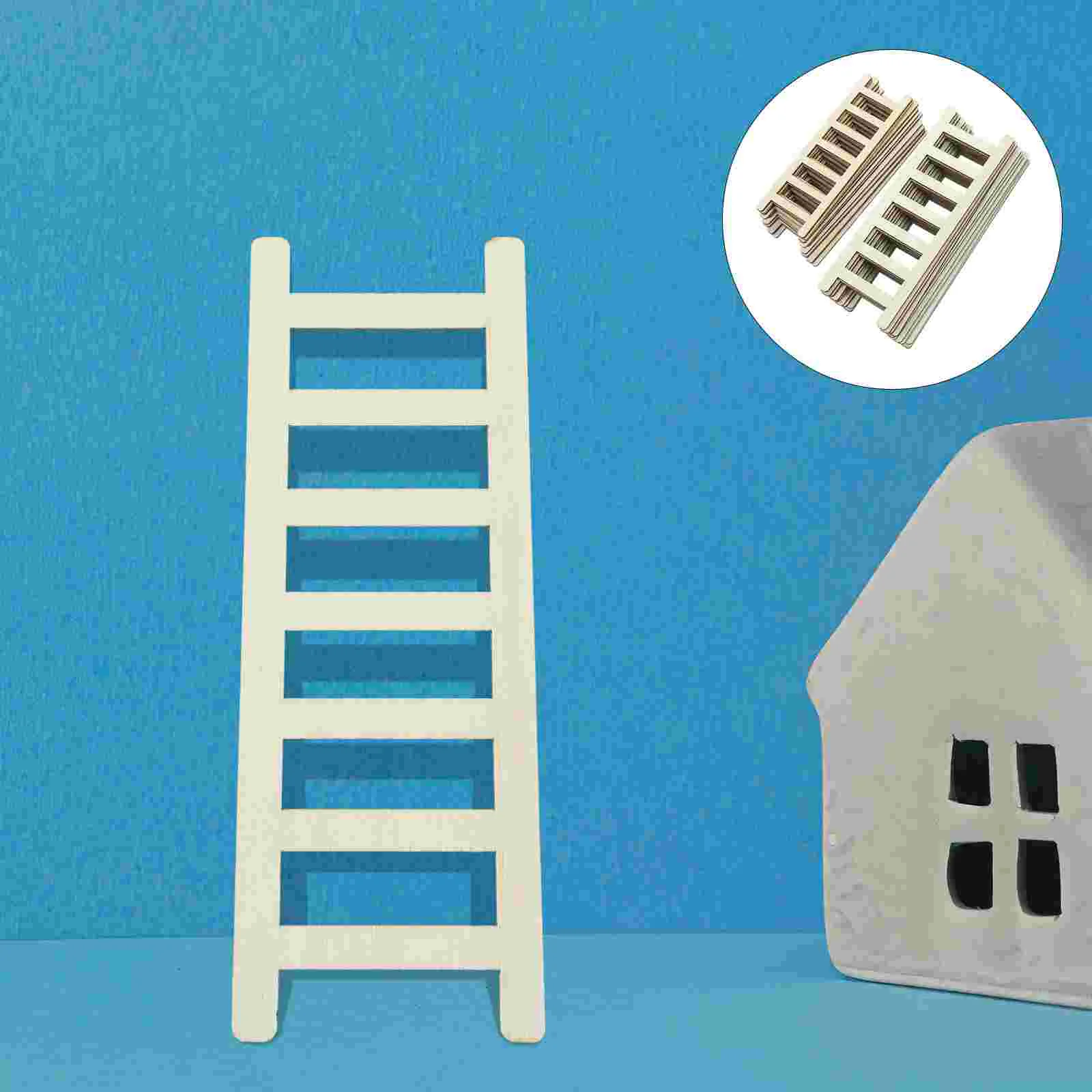 

20 Pcs Mini Stairs Miniature Micro Landscape Accessories Ladder Small Animal Toy House Decoration Scene Models Ornaments