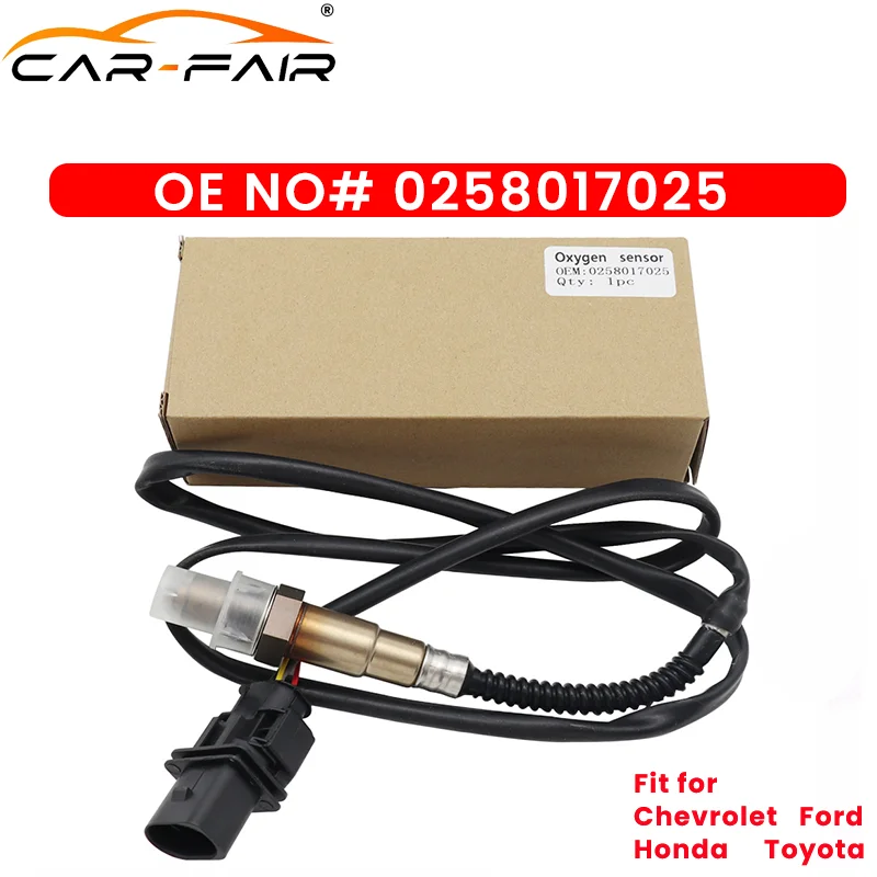 New High Quality Air Fuel Ratio LSU 4.9 5 Wire 0258017025 Wideband O2 Oxygen Sensor For Chevrolet Ford Honda Toyota 17025 Lambda