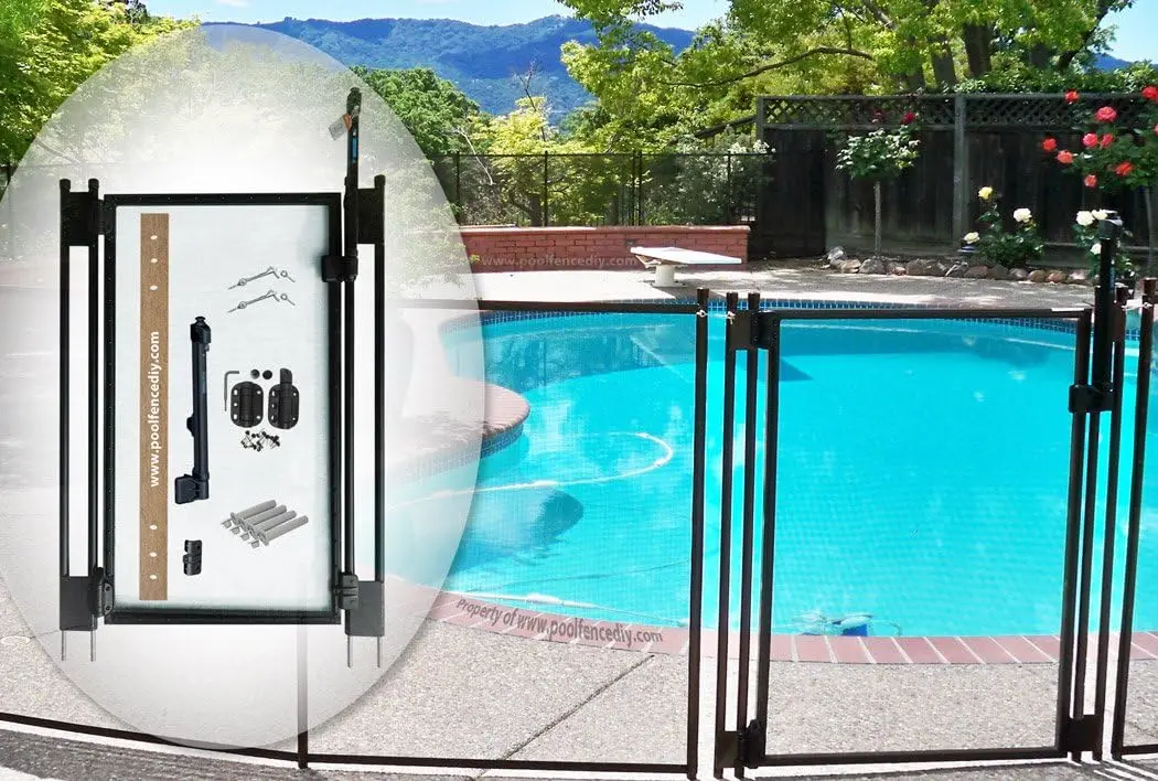 Pool Fence Diy By Life Saver Self-Closing Gate Kit, Black (Pack Of 1)