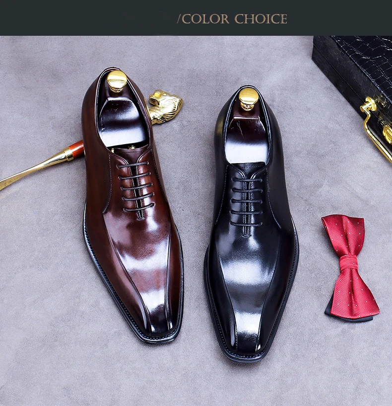 Genuine Leather Business Formal Men\'s Shoes New British Style Soft Cowhide Men\'s Groom\'s Wedding Leather Shoes Men\'s Derby Shoes