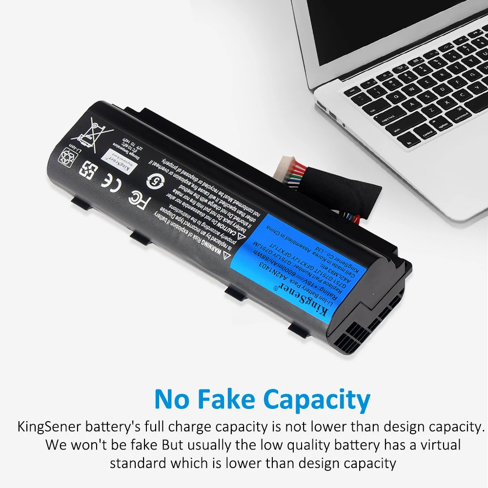 KingSener 15V 6000mAh A42N1403 Laptop Battery for ASUS ROG G751 G751JY G751JM G751JT GFX71 GFX71JY GFX71JT A42LM9H A42LM93 88WH