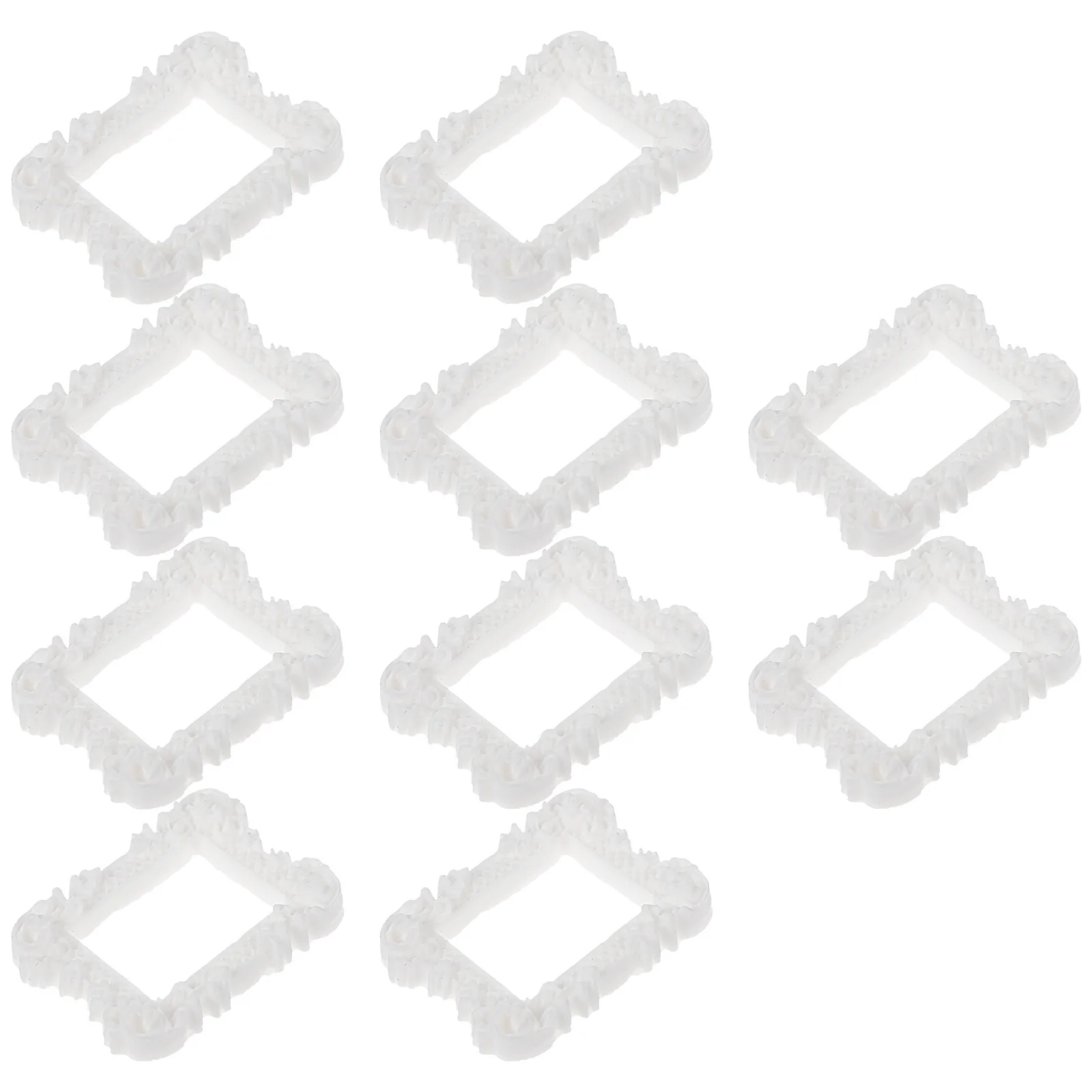 10Pcs Stylish Flatback Resin Photo Frame Charms DIY Craft Decor for Phone Case Keychain Scrapbooking Cellphone Ornament