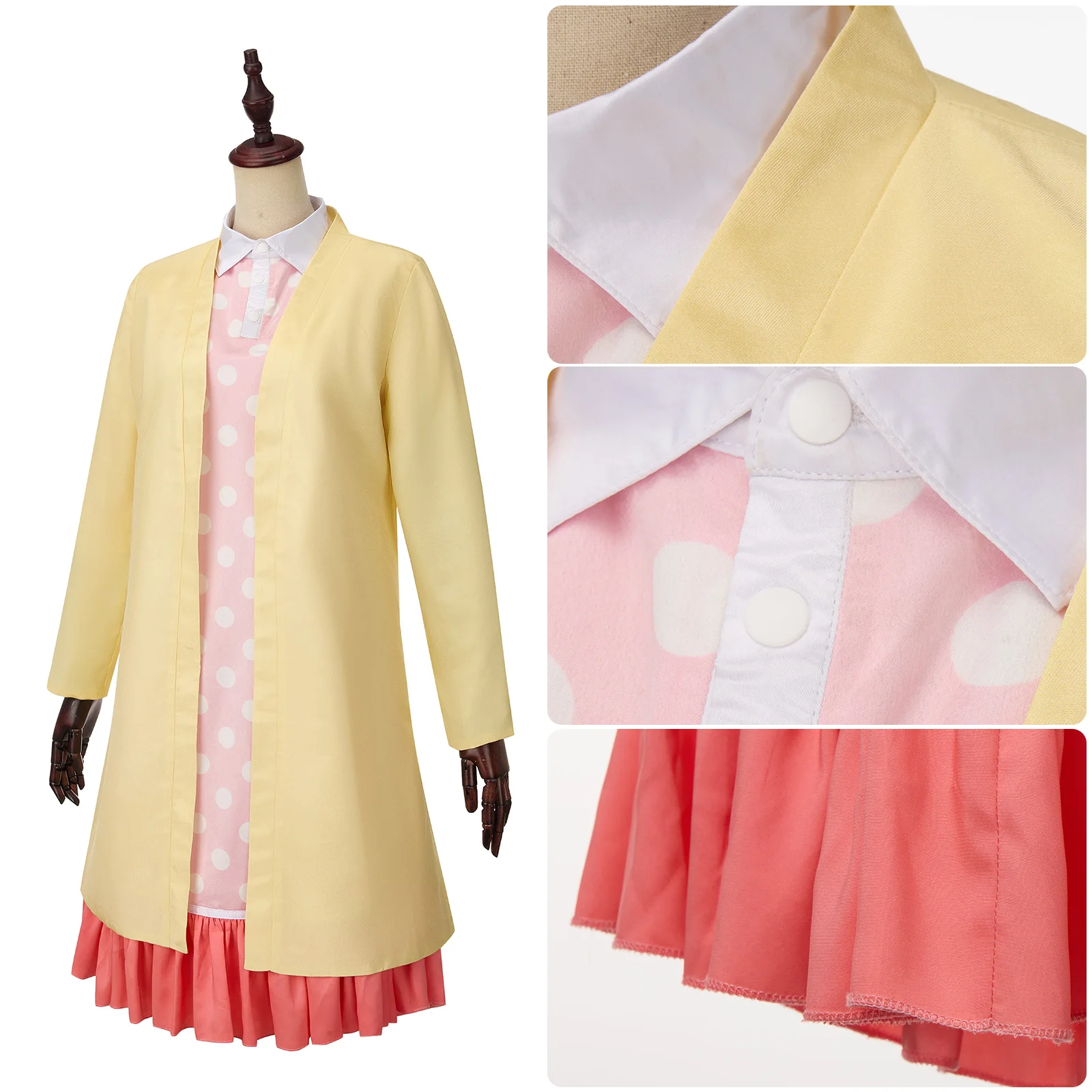 Sorasaki Hina Cosplay Costume pour femme, robe cardigan longue, vêtements de nuit, tenue d'Halloween, fête de carnaval, jeux trempés