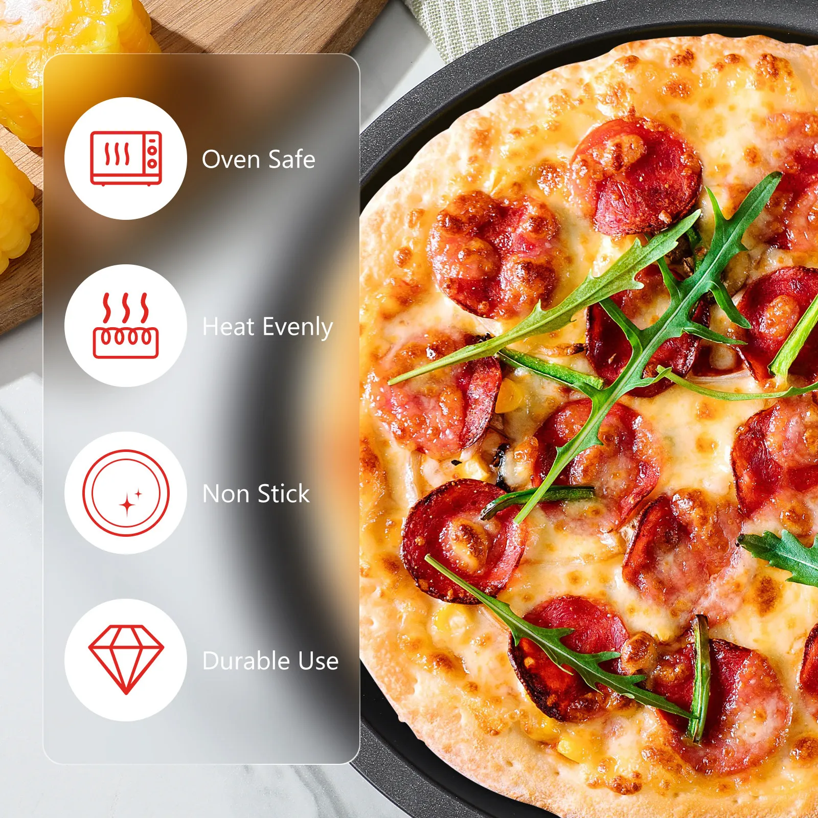 Yuvarlak Yapışmaz Pizza Tavası - Kitchen Baking Trays incelemesi ve fiyatı