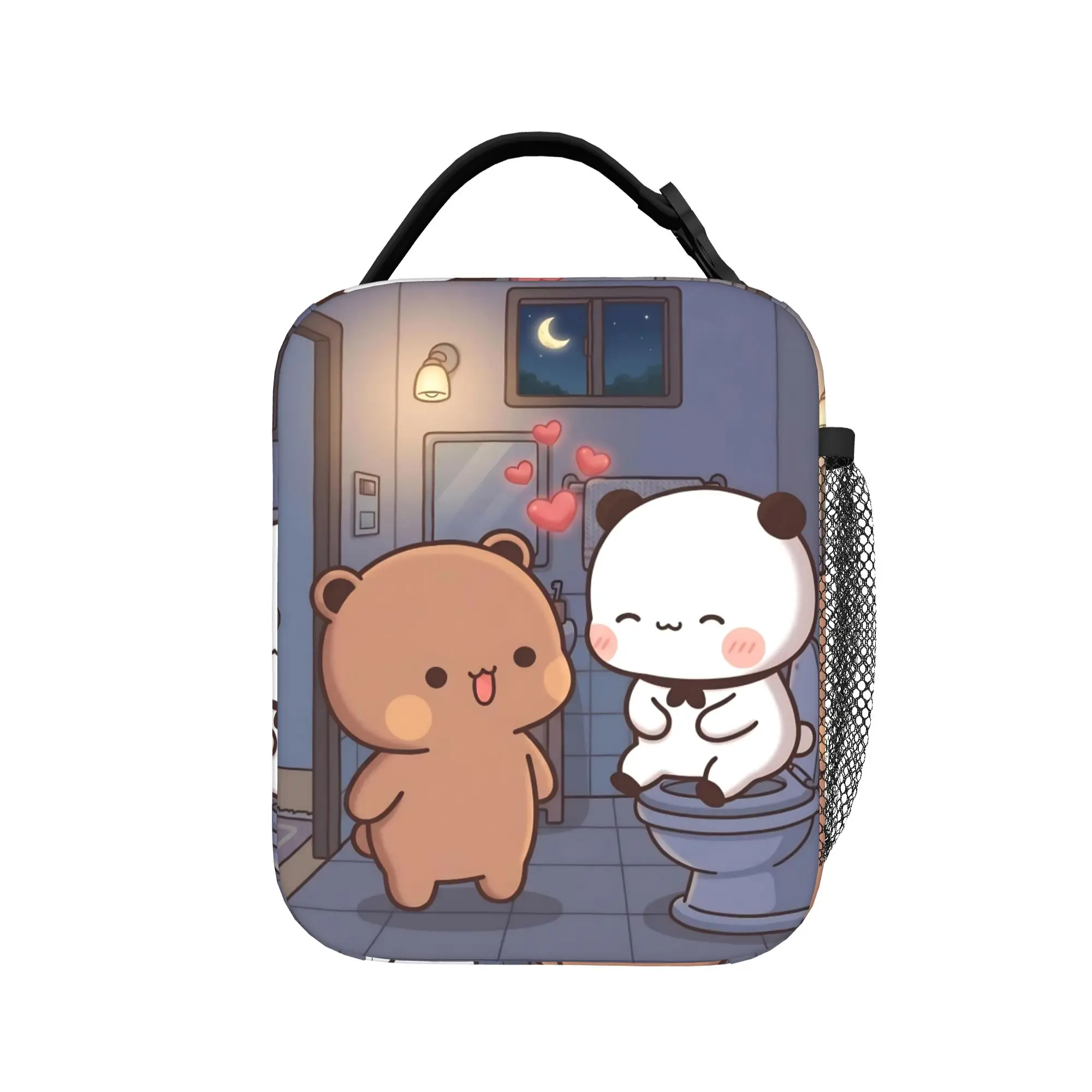 

Panda Bubu Dudu Pattern Lunch Bag Casual Lunch Box Picnic Portable Thermal Tote Handbags For Women Oxford Graphic Cooler Bag