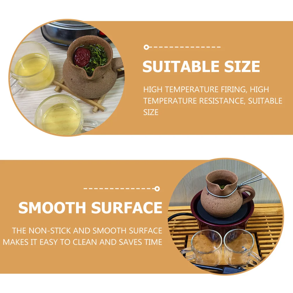 

Clay Pot Tea Stewing Crock Handmade Medicine Boiling Pot High Temperature Resistance Non-Stick Easy Clean Traditional Soup