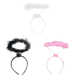 Feather Halo Headband Angel Feather Hairband Non Slip Christmas Headpiece Photo Props Fancy Dress Cosplay Accessories