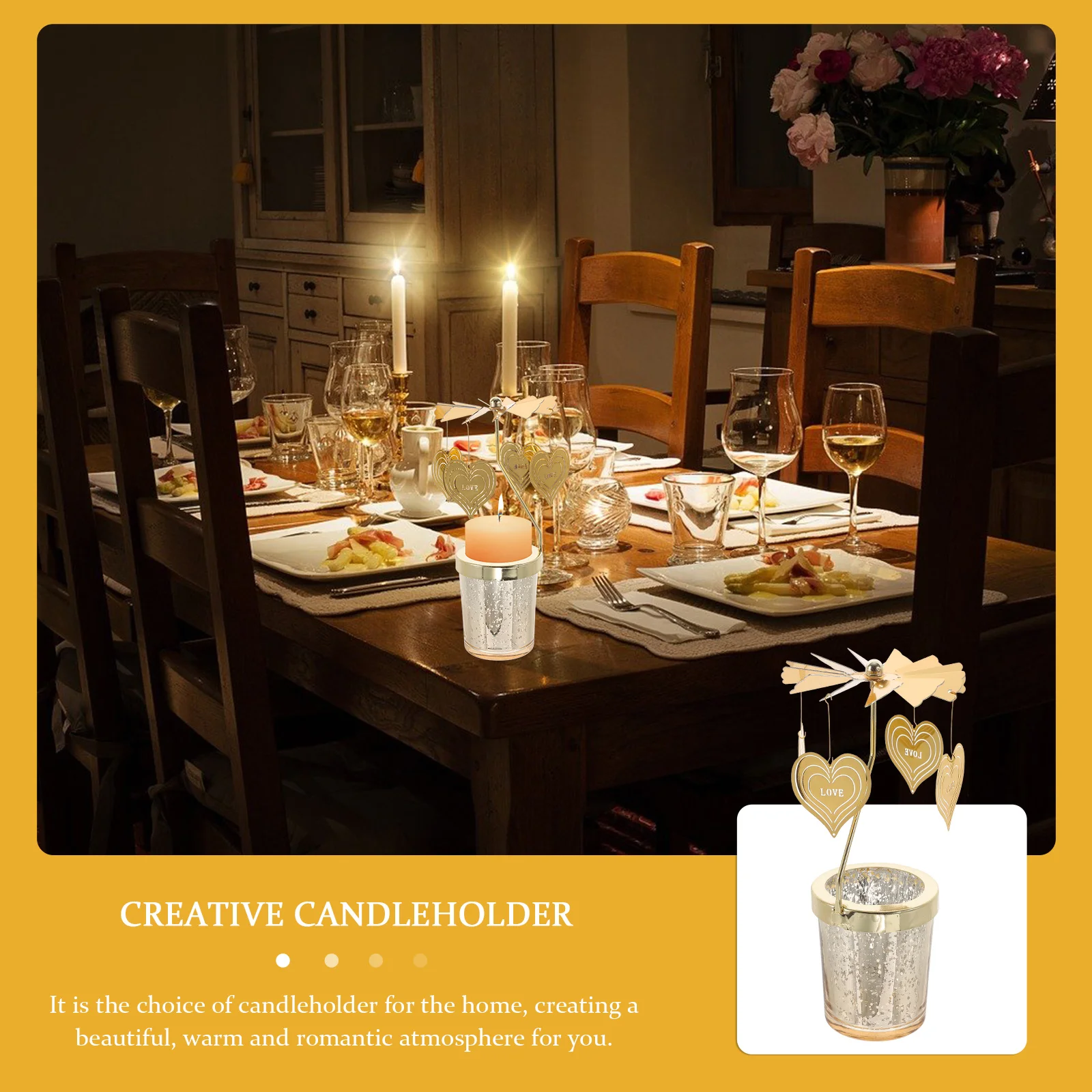 

Rotating Candlestick Holders for Metal Candleholders Tabletop Halloween Decorations Centerpieces Iron Decorative Banquet