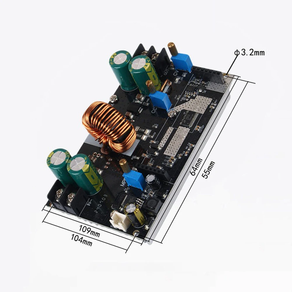 300W MPPT Buck Boost Solar Charger Module 20A Lithium Battery Charging Board 7‑80V to 1.4‑79V Step Up/Down Power Supply Module