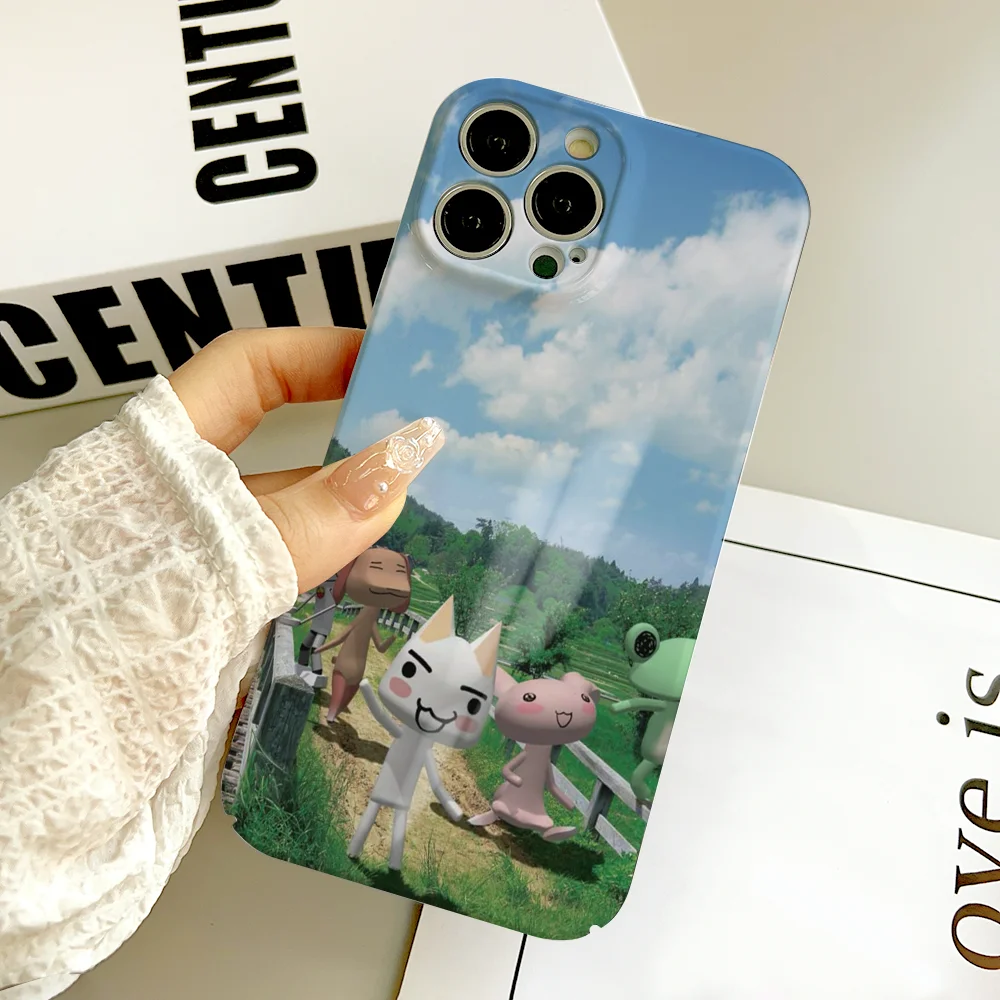 كارتون لطيف لعبة التميمة T-Toroes Inoues جراب هاتف FUNDA آيفون 16 15 14 13 12 11 Plus Pro Max ثقب دقيق صغير مطابقة