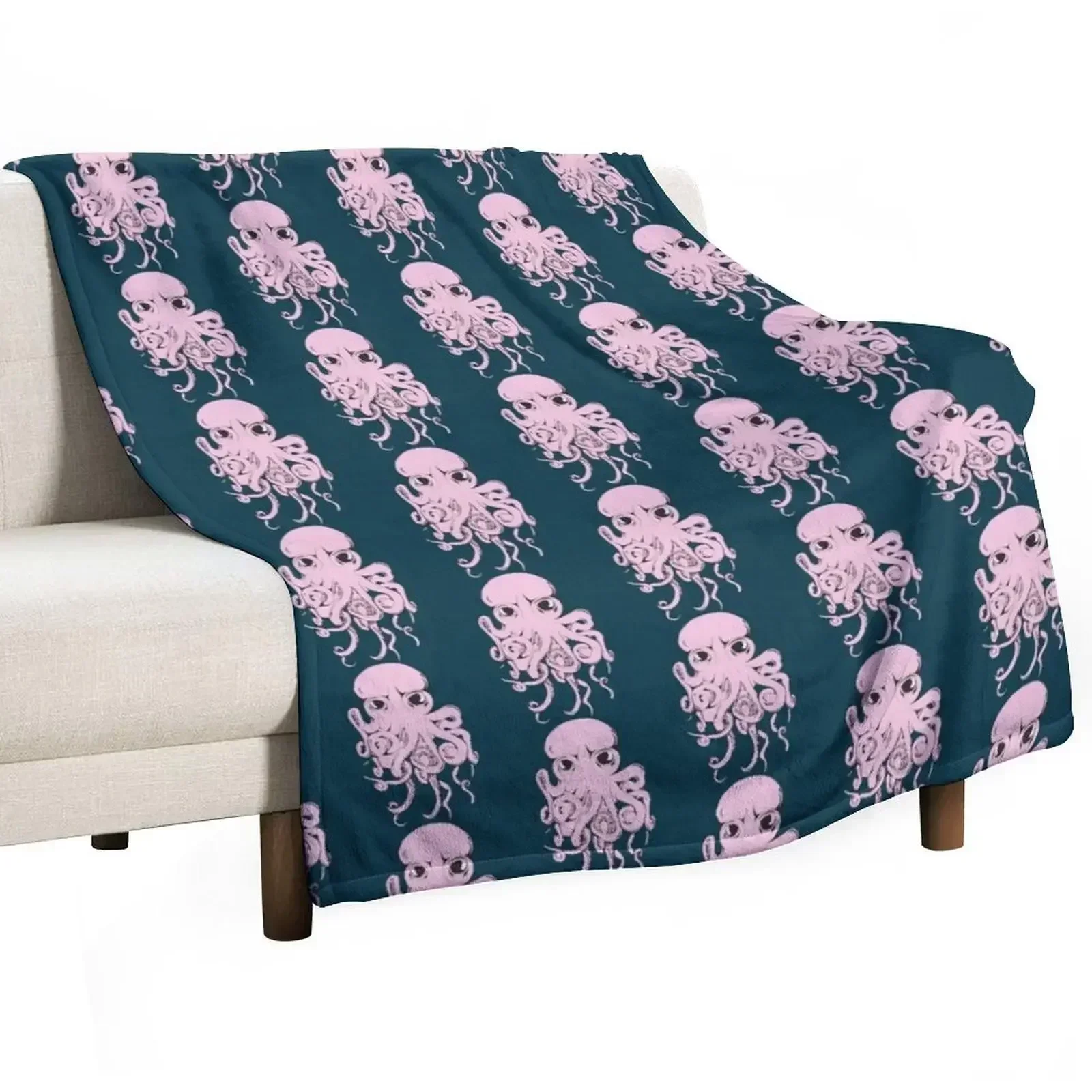 

Pink Optopus Throw Blanket blankets ands Moving Camping Blankets