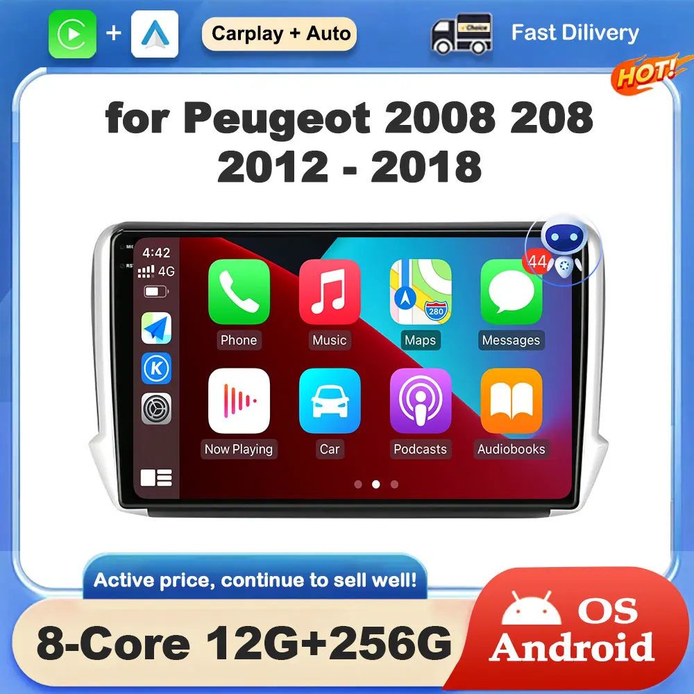 

10.1 inch Android OS GPS Navigation for Peugeot 2008 208 2012 - 2018 Car Multimedia Radio Player Touch Screen WiFi BT Auto Tools