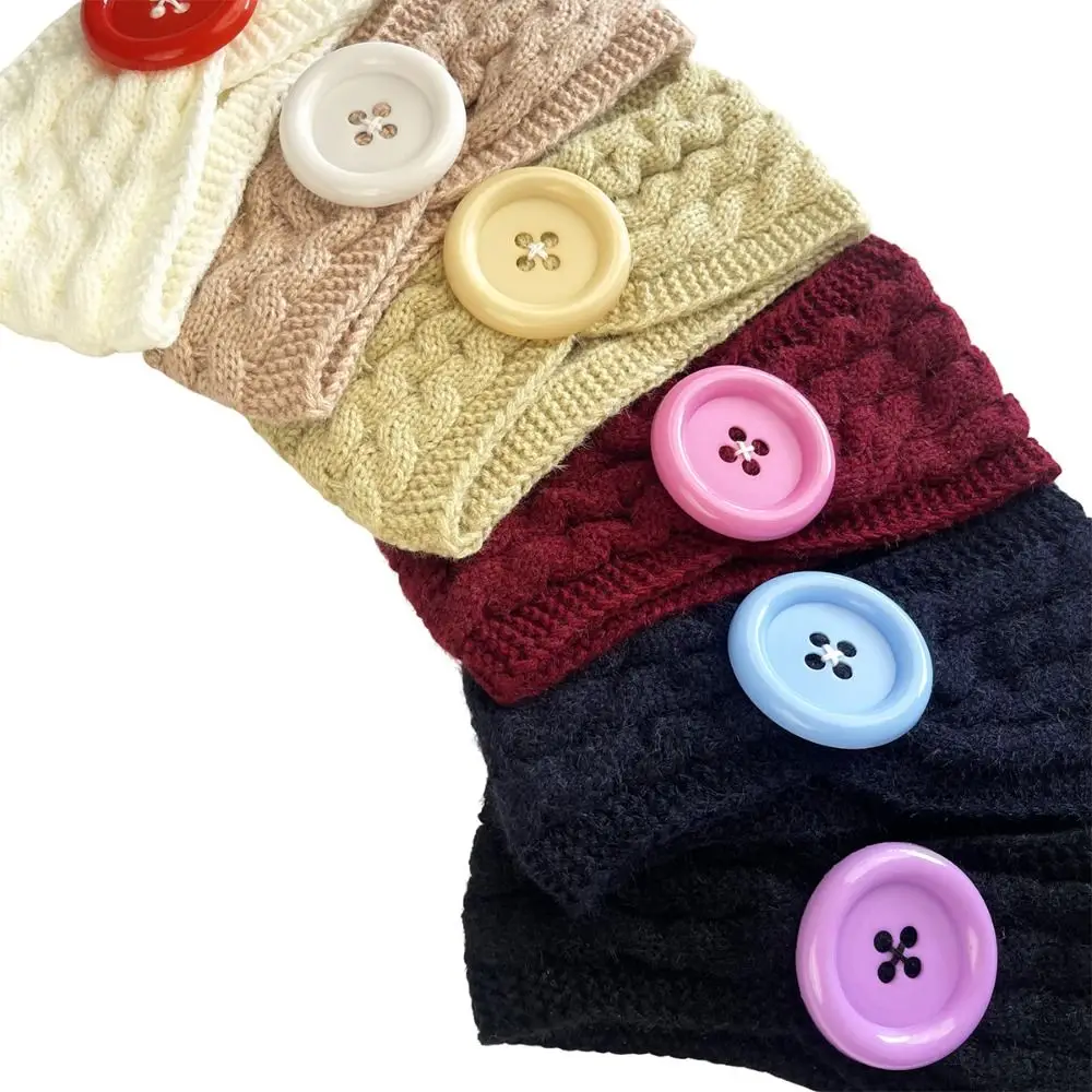 Cable Knit Knitted Headband Twisted Front Soft Stretch Ear Warmer Headband Solid Knitted Fabric Turban Headband Hair Accessories