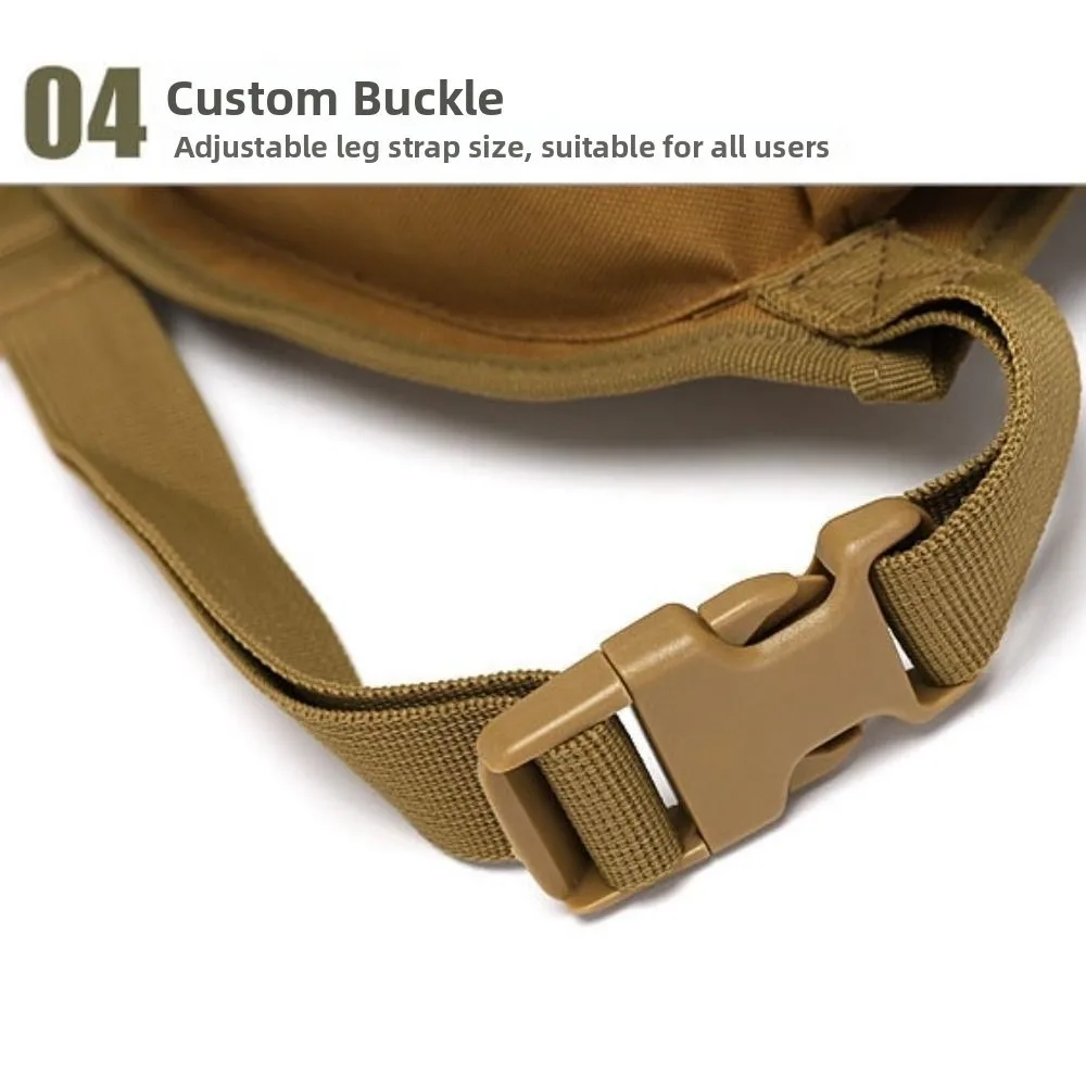 

Большая вместительная уличная сумка для ног, регулируемая водонепроницаемая поясная сумка для пешего туризма, многоцелевая уличная сумка на молнии для походов