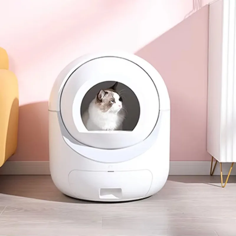 Super Large Pp Automatic Smart Cat Litter Box Plastic Electric Pet Toilet With One-Click Cleaning & Fresh Air