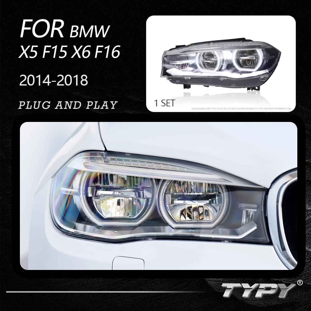 

TYPY Car Headlights For BMW X5 F15 X6 F16 2014-2018 LED Car Lamps Daytime Running Lights Dynamic Turn Signals Car Accessories