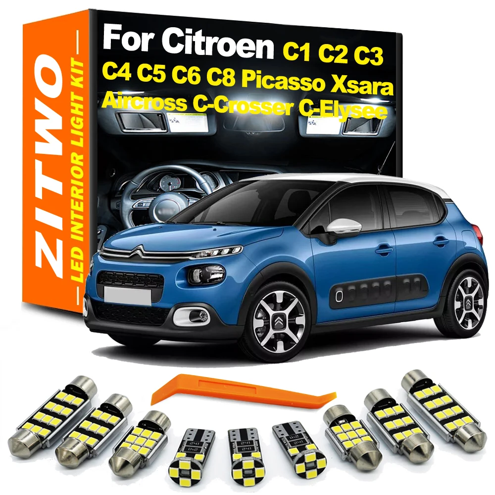 

LED Bulb Interior Light Kit For Citroen C1 C2 C3 C4 C5 C6 C8 Grand Picasso Aircross C-Crosser C-Elysee Xsara Picasso Accessories