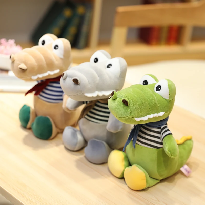 Hot Sale 3 Color Crocodile Plush Toy Soft Stuffed Alligator Animals Doll Mr. Crocodile Cartoon Toy Friend Birthday Gifts Present