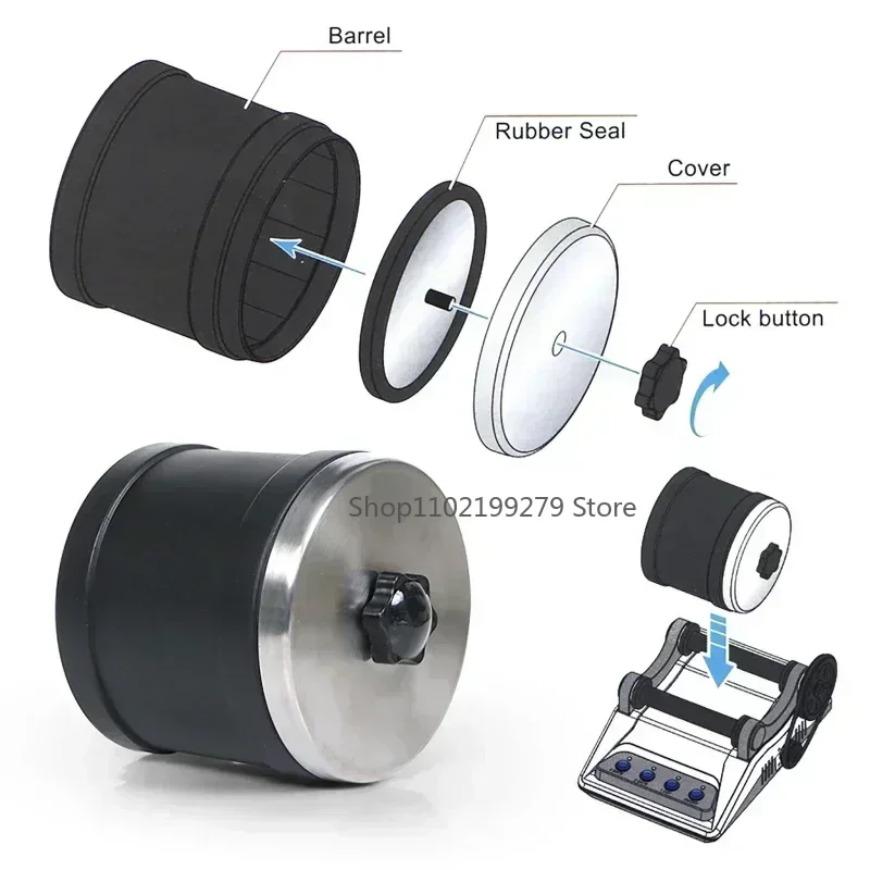 110/220V Rock Tumbler Kit DIY Electric Rock Tumbler Toy with Rough Gemstones Polishing Grits for Adult Kids    Polishing Machine - view 4