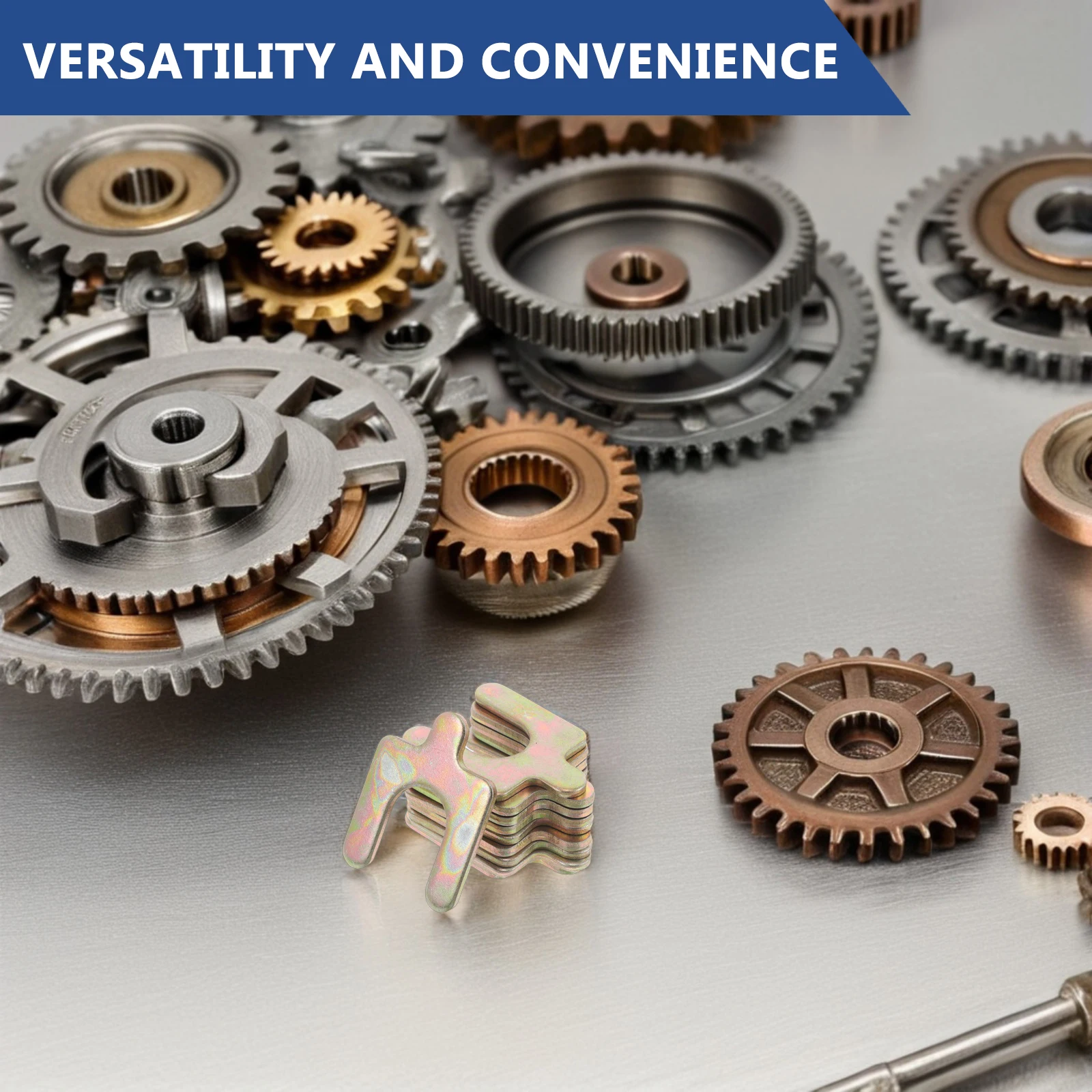 

50Pcs Vehicle Alignment Shims U Shaped Metal Spacers Camber Correction for Car Wheel Alignment Kit Four Wheel Auto Body Shim Kit