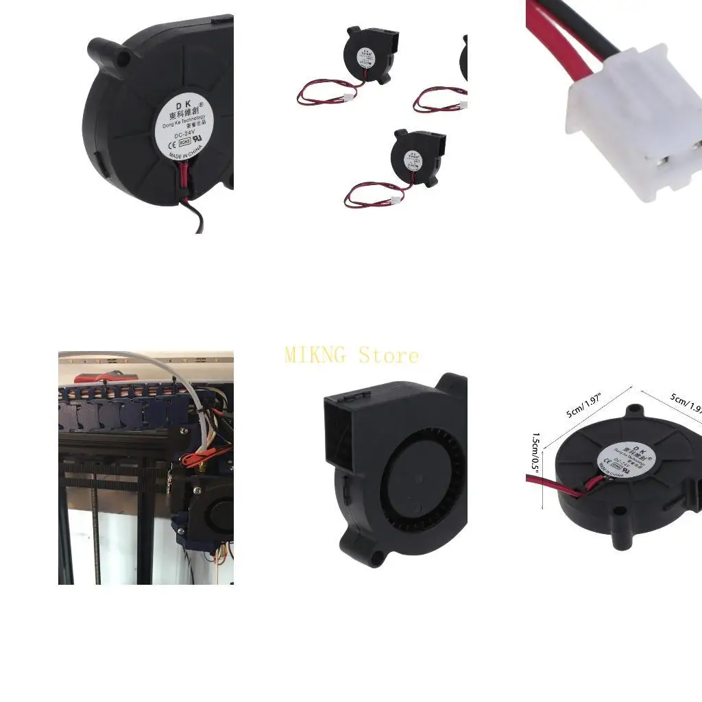 

Oil Bearing Cooling Fan 2pin Cable 50x50x15mm for 3D Printer 4300RPM 1W 0.22A best sale