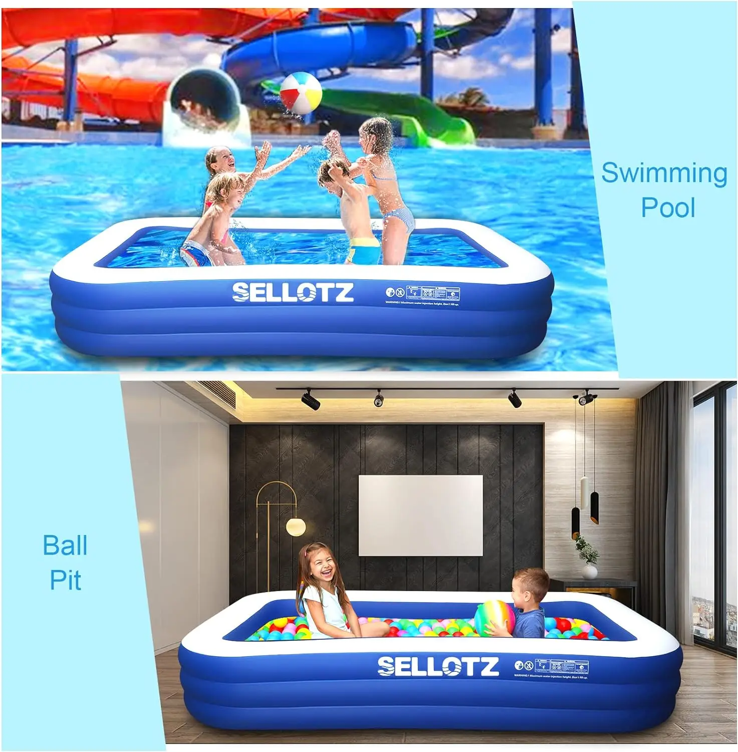 Inflatable Pool for Kids and Adults, 120