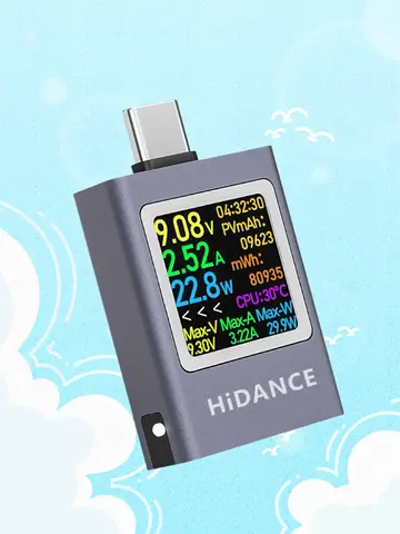 13 in 1 DC 4.5-50V 0-12A Multi-function Digital Display DC Voltage Ammeter Power Meter Type-c Cell Phone Charging PD3.1 Tester