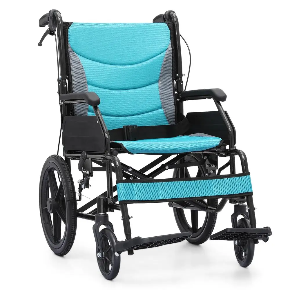 

Chair for Adults with SwingAway Footrest and LoopLock Handbrakes 17.5 inch Seat Wheel Chair 15 Rear Wheel Lightweight Transport
