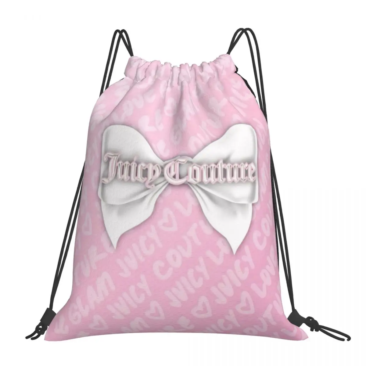 

Juicy-Couture Portable Sports Bag Thicken Drawstring Belt Riding Backpack Gym Drawstring Shoes Bag Clothes Backpacks