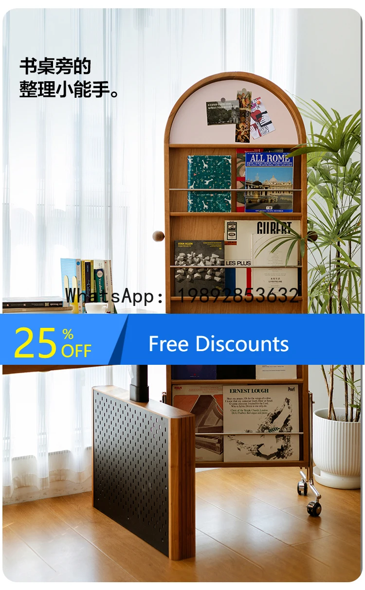 

YFY Magazine Vintage Rotating Mobile Dressing Floor Cherry Wood Full-Length Home Fitting