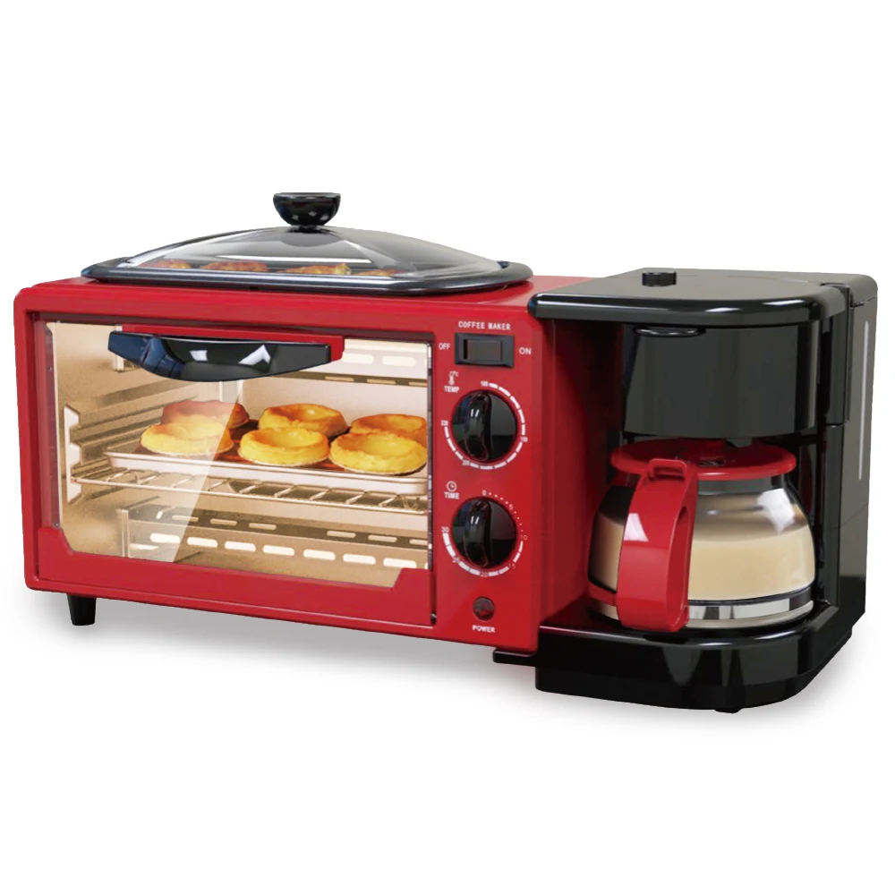 3 in 1 Home Appliance Multifunction High Heating Electric Mini Ovens with Coffee Maker Breakfast Maker Oven