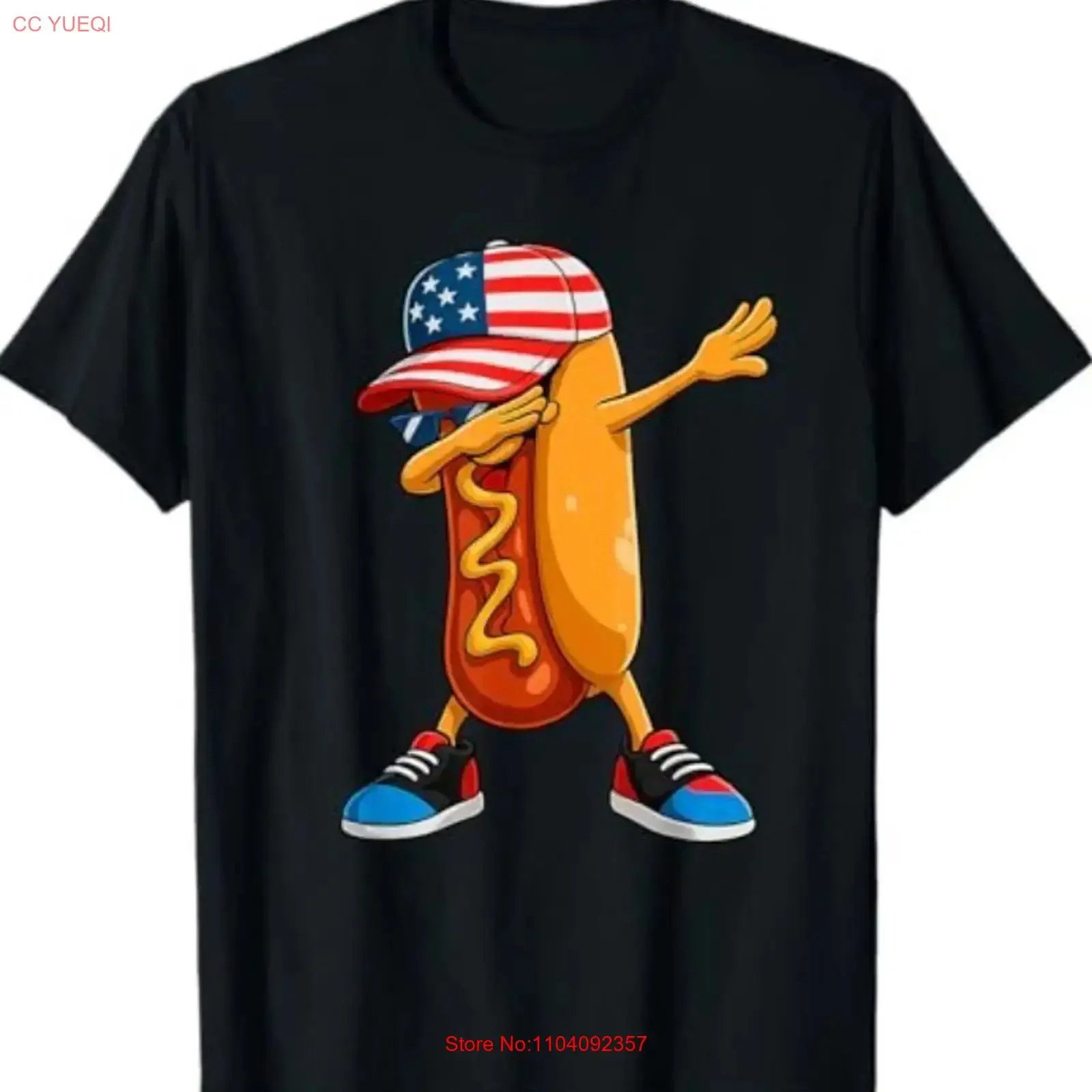 4th of July Hot dog Funny Fourth T Shirt vintage Washed Breathable designer clothes Stretched fashion Slightly Versatile Soft