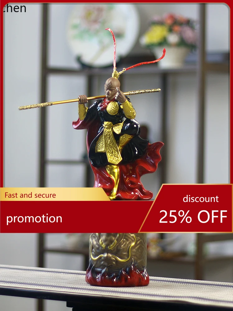 

YFY Home Study Fish Tank Landscape Triumph over the Buddha Image Garage Kits Ornaments