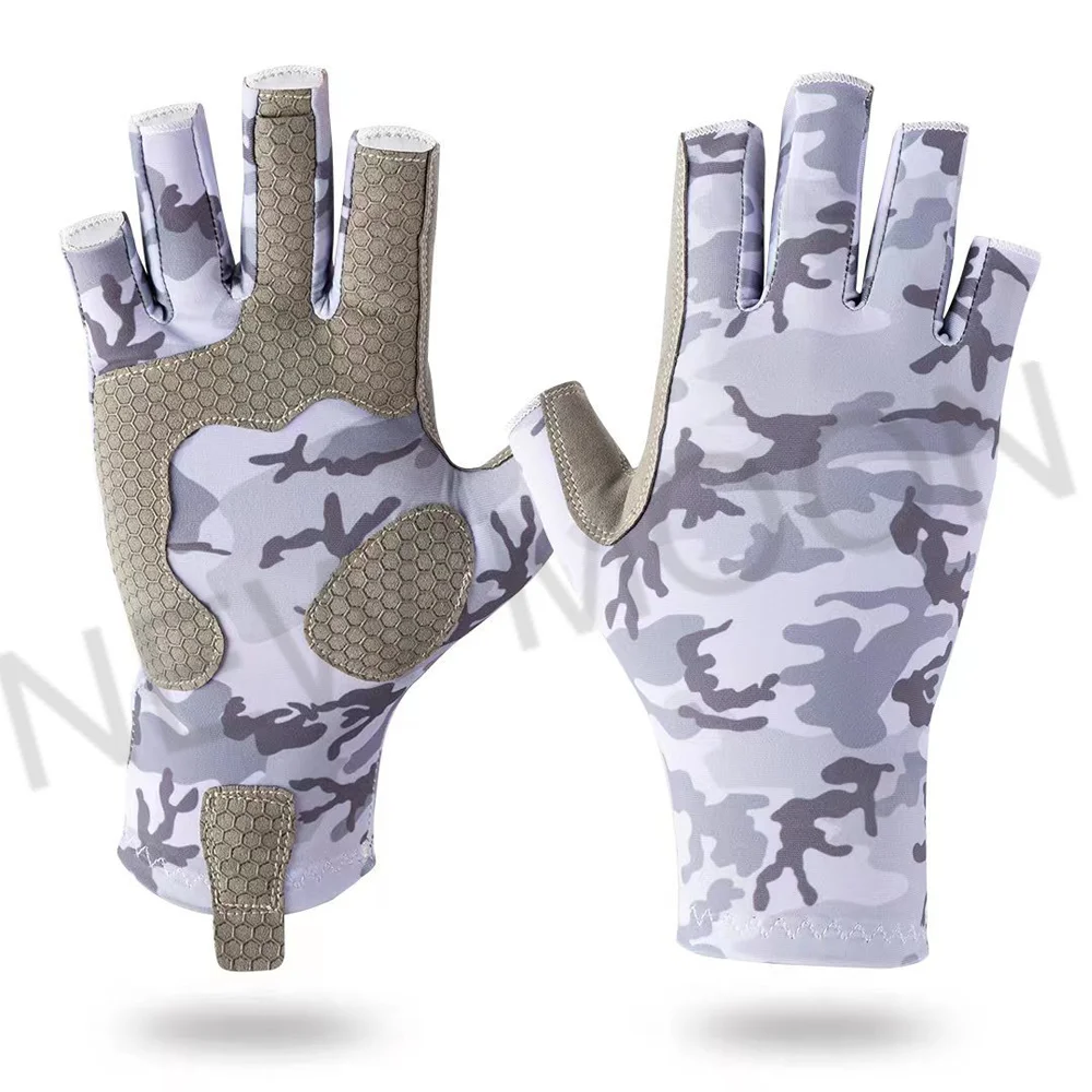Customized Microfiber Technology Fingerless Half Finger Gardening Gloves Sun Protection Fishing Sun Protection Gloves
