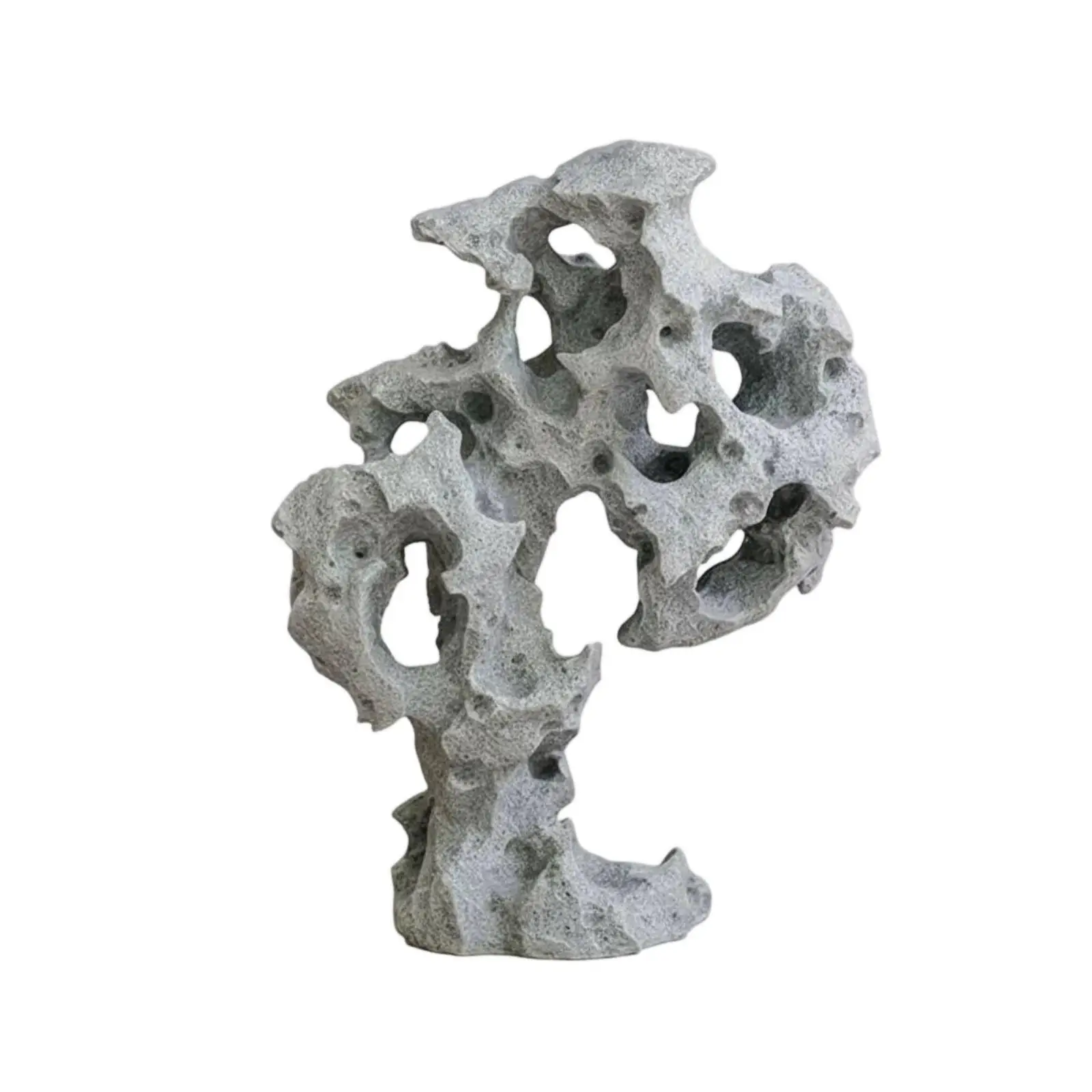 Miniature Rockery Stone Imitation Tranquil Design Scholar's Rock Ornament Porous