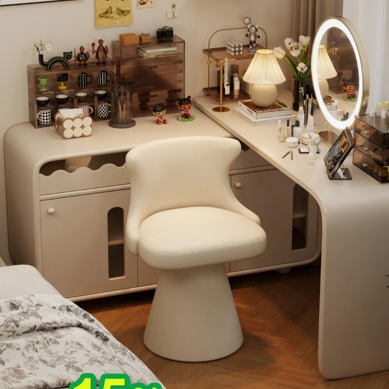 

Girls bedroom cloakroom dresser chair rotatable light luxury Internet celebrity