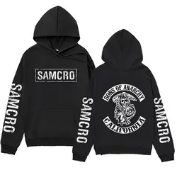 Söhne der Anarchie Samcro Grafik Hoodie Harajuku Langarm Streetwear Männer Frauen Mode Rock Punk übergroße Hoodies Sweatshirt